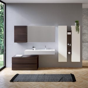 Armadietto A Specchio Con LED 76 X 15 X 55 Cm Grigio 020006675 - 8