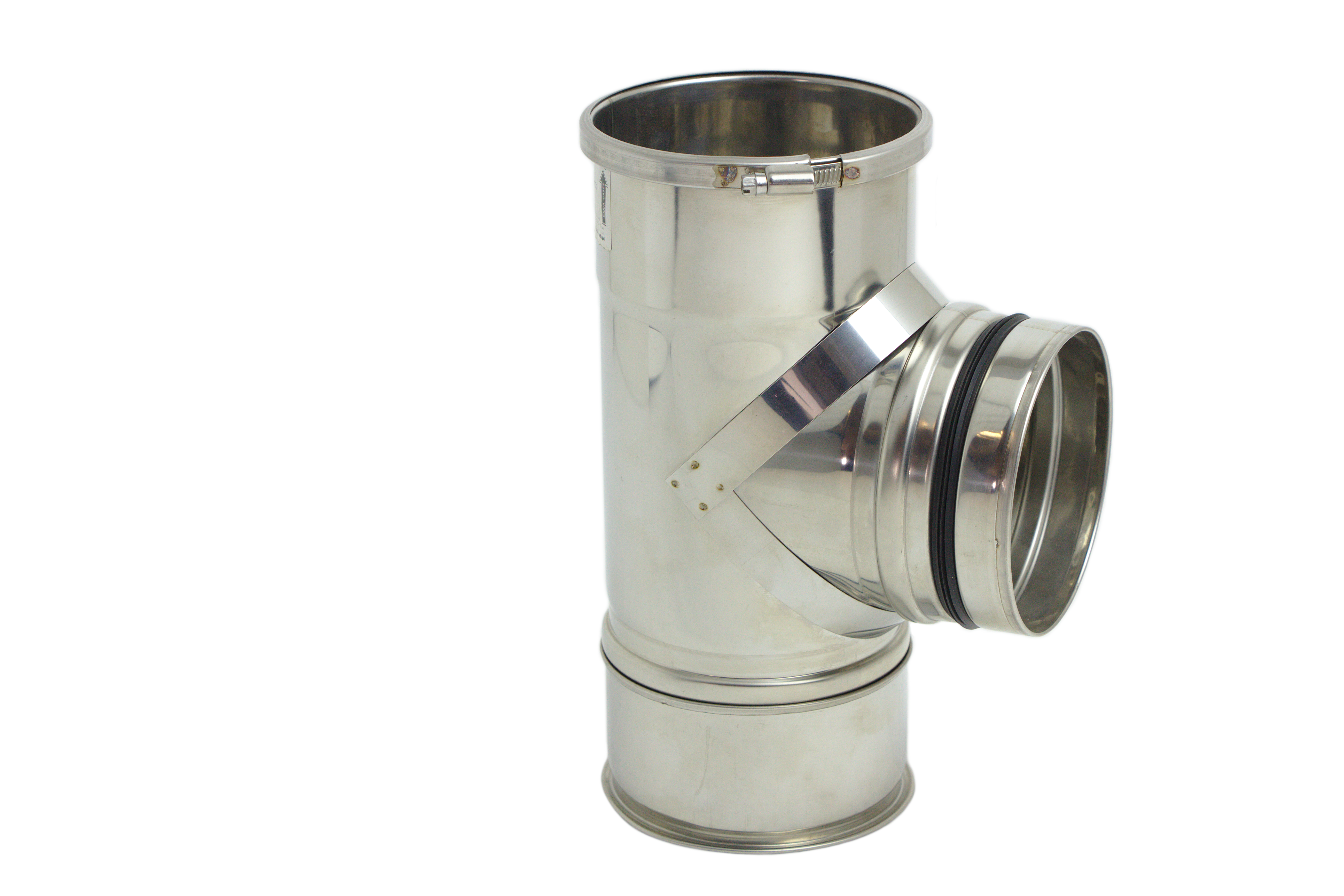 Tê 90º com tampo fêmea x macho x macho LOCK Inox 304 05 d. 80 - 2