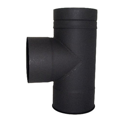 Tê 90º com tampo macho x fêmea x fêmea ECO Inox 304 04 d.200 preto - 2