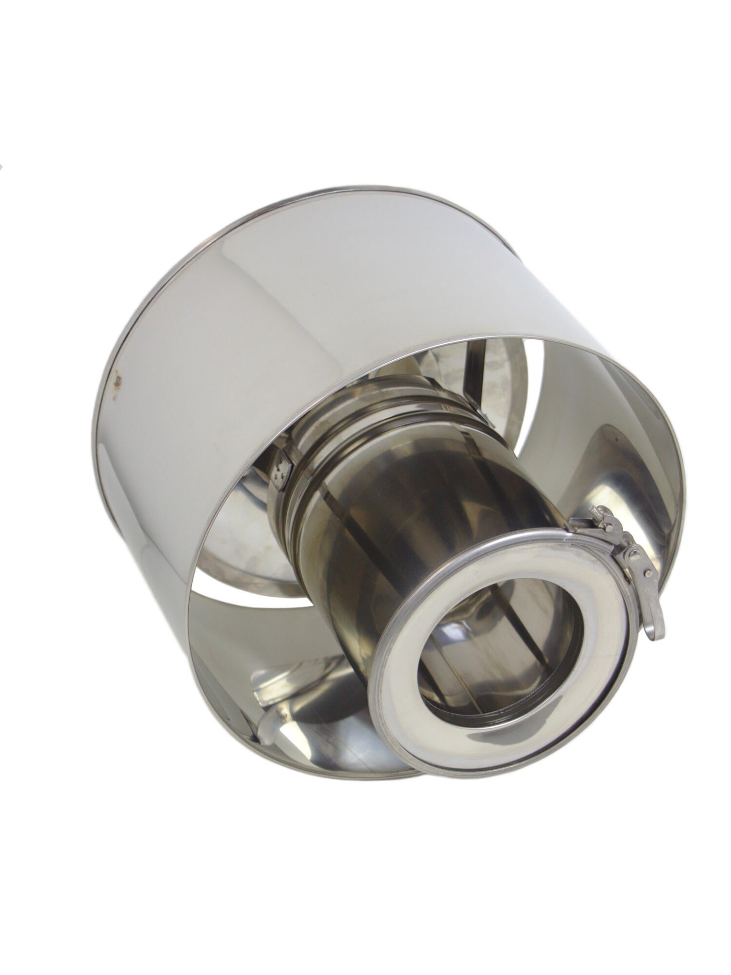 Chapéu com aba e cone interior CLOSETOP Inox 304/304 05 d.125/175 - 2