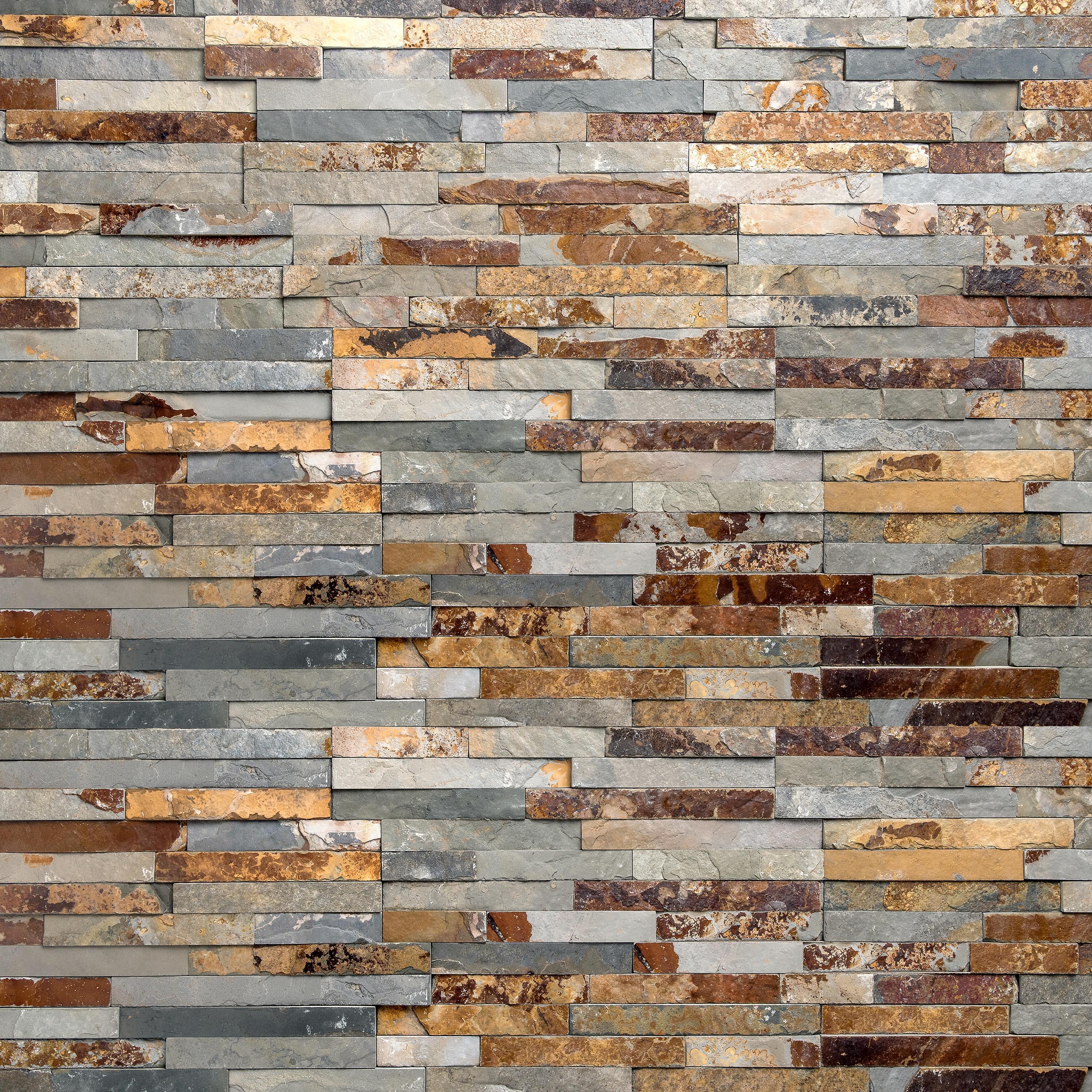 Rivestimento decorativo in pietra Toluca multicolore da interno / esterno 0.54 m² - 6