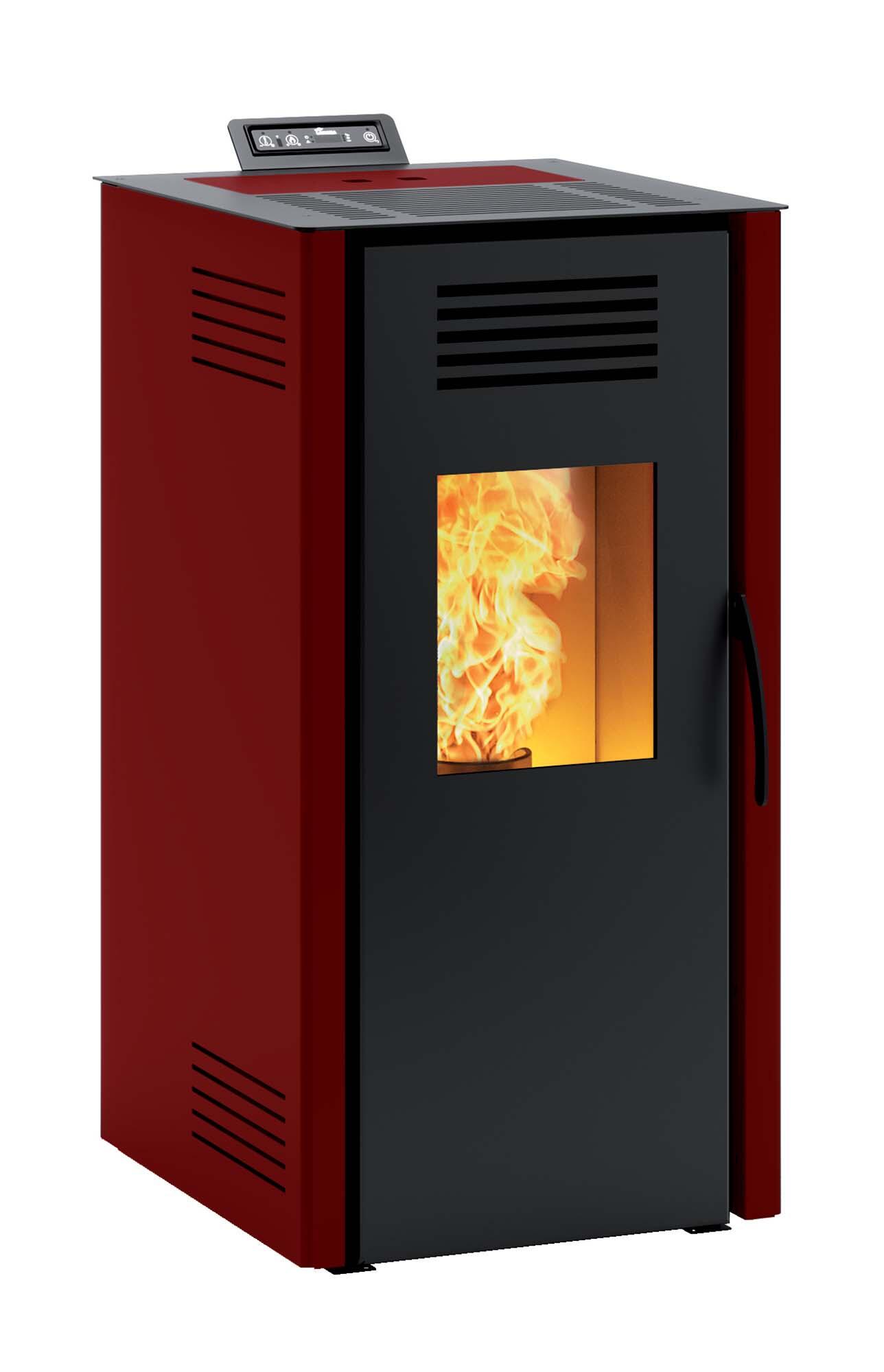 Stufa a pellet ventilata INVICTA Nuova Vieste 7.3 KW bordeaux - 2