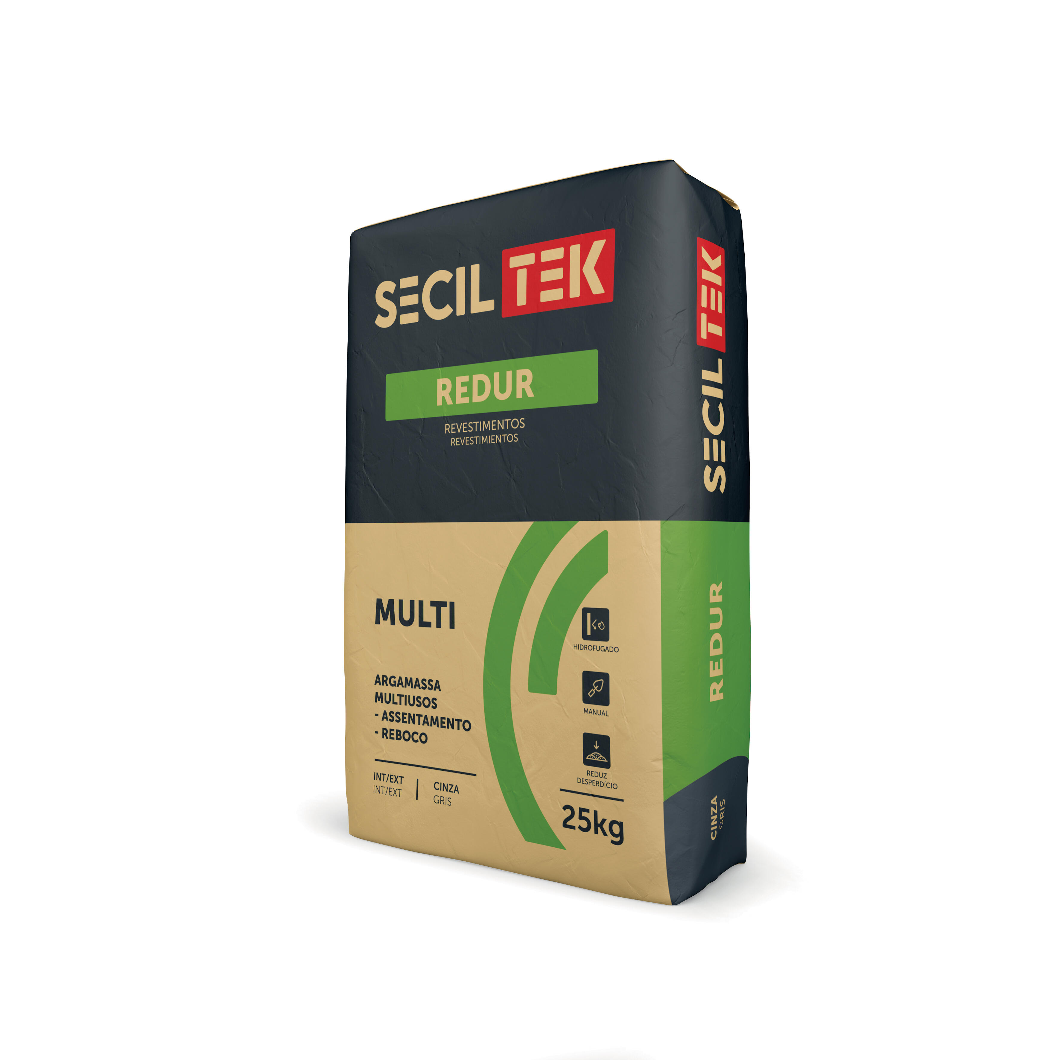 Argamassa para reboco e assentamento 25 kg Seciltek redur multi - 3