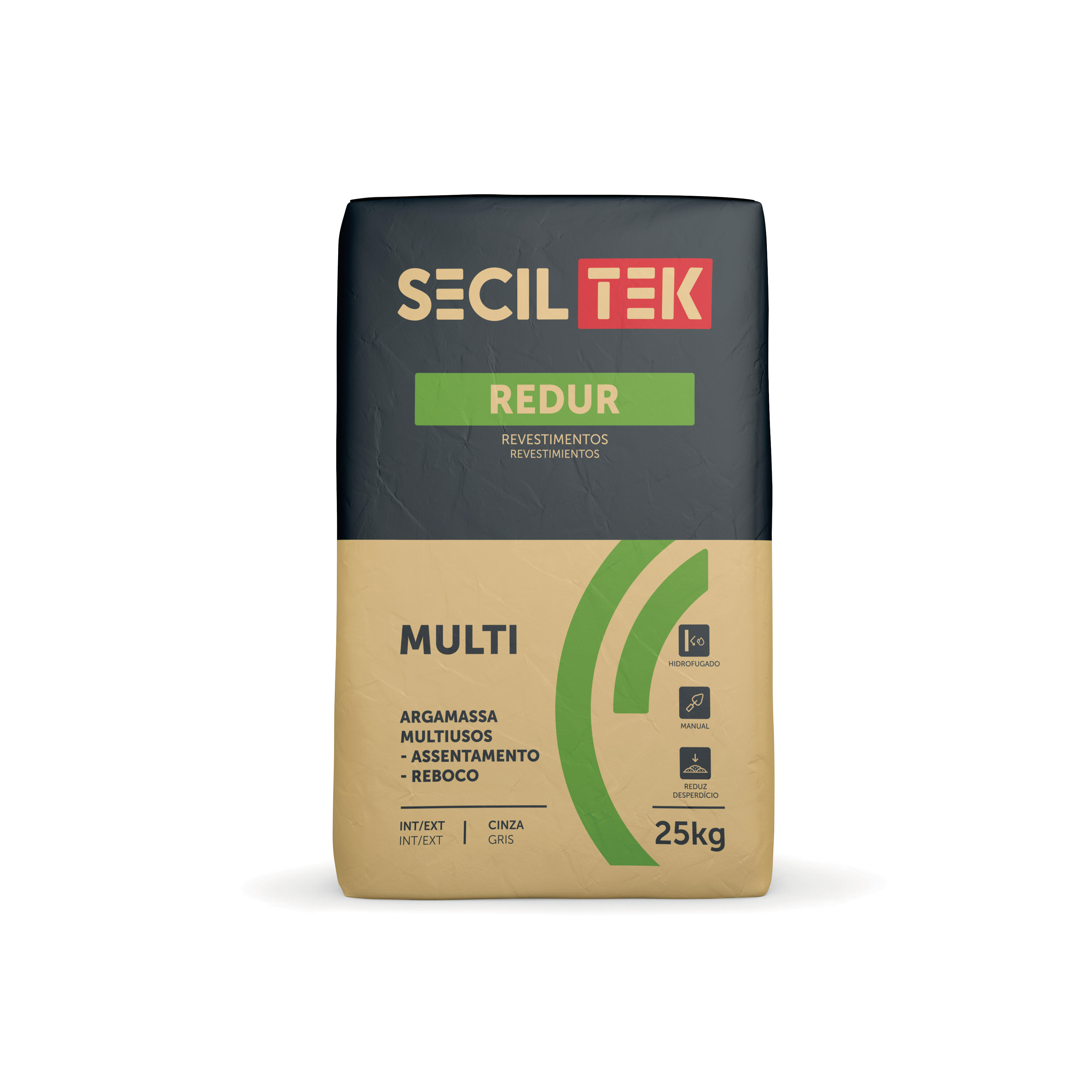 Argamassa para reboco e assentamento 25 kg Seciltek redur multi - 2