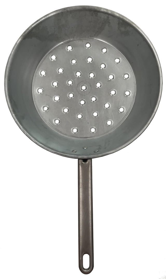 Assador de castanhas de aço raso