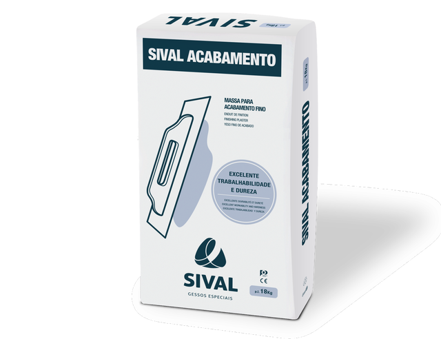 Massa de acabamento para gesso 18 kg branco Sival