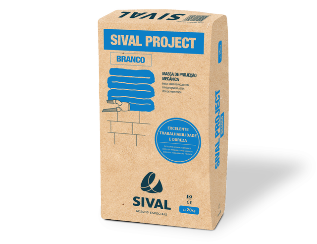 Massa estuque 20 kg branco Sival project