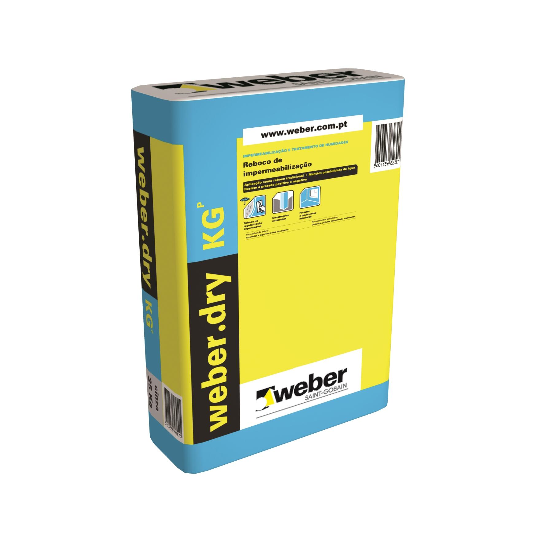 Reboco de impermeabilização WEBERDRY KG - 2