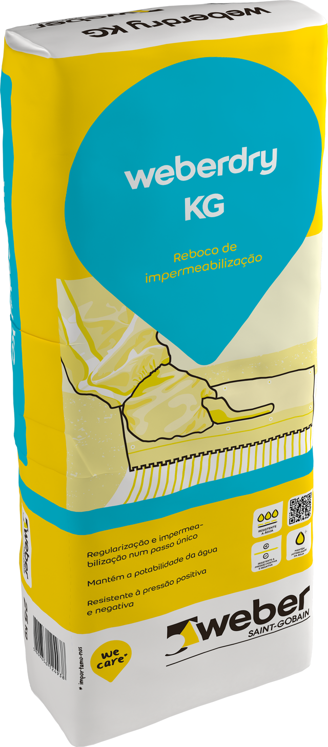 Reboco de impermeabilização WEBERDRY KG