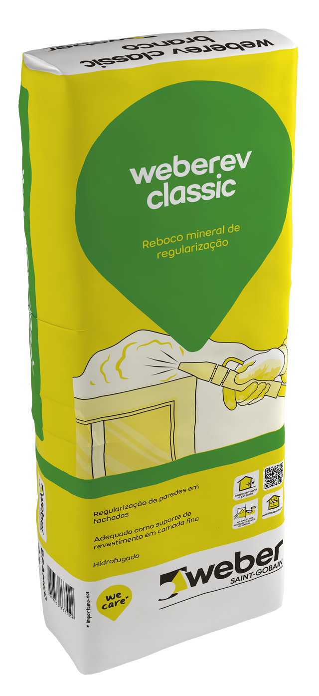 Reboco 25 kg cinza Weberev classic