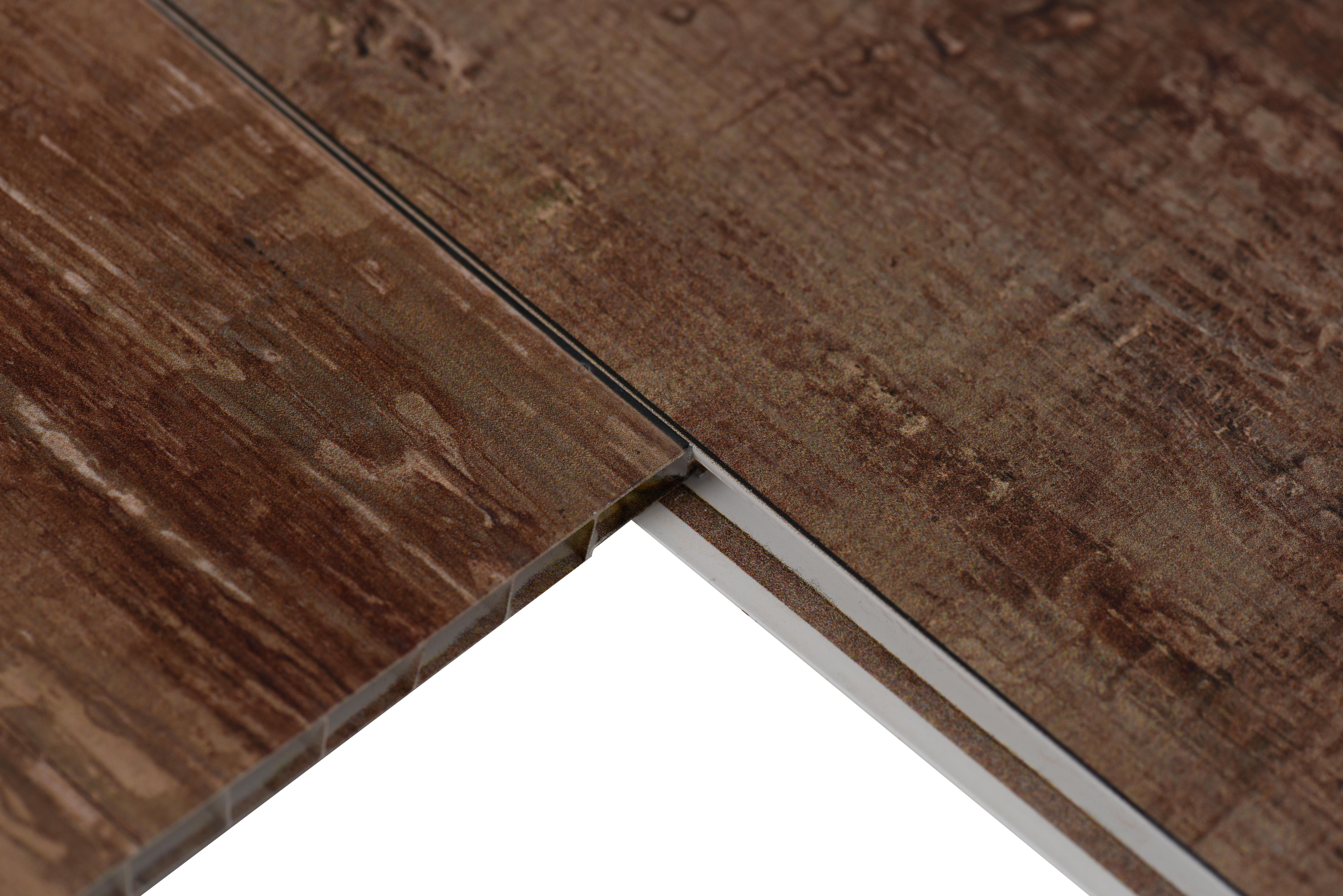Revestimento de parede em PVC marron vintage 260x37,5cm Element 3D ...