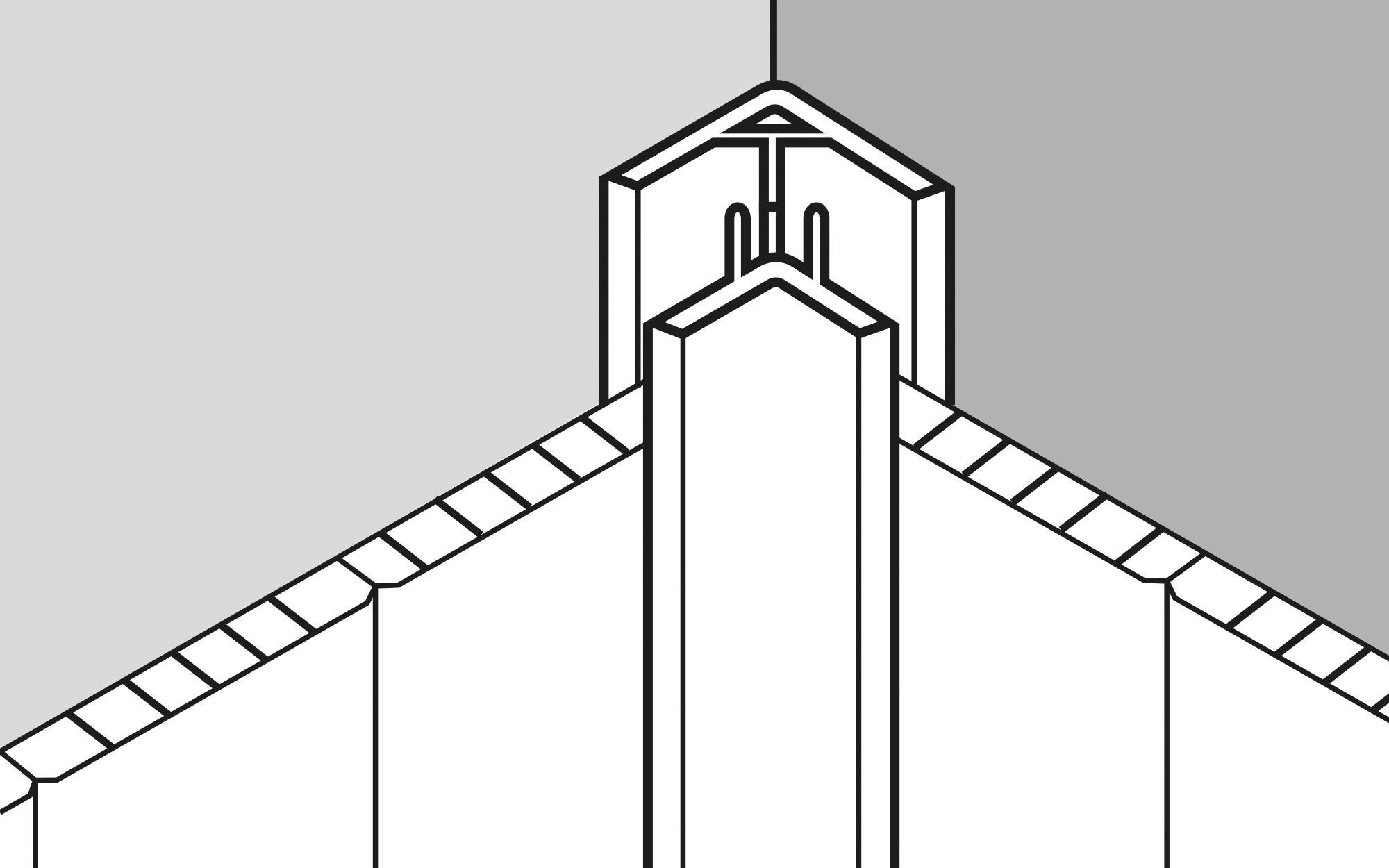 Perfil de PVC angular blanco de 2600x30x30mm - 3