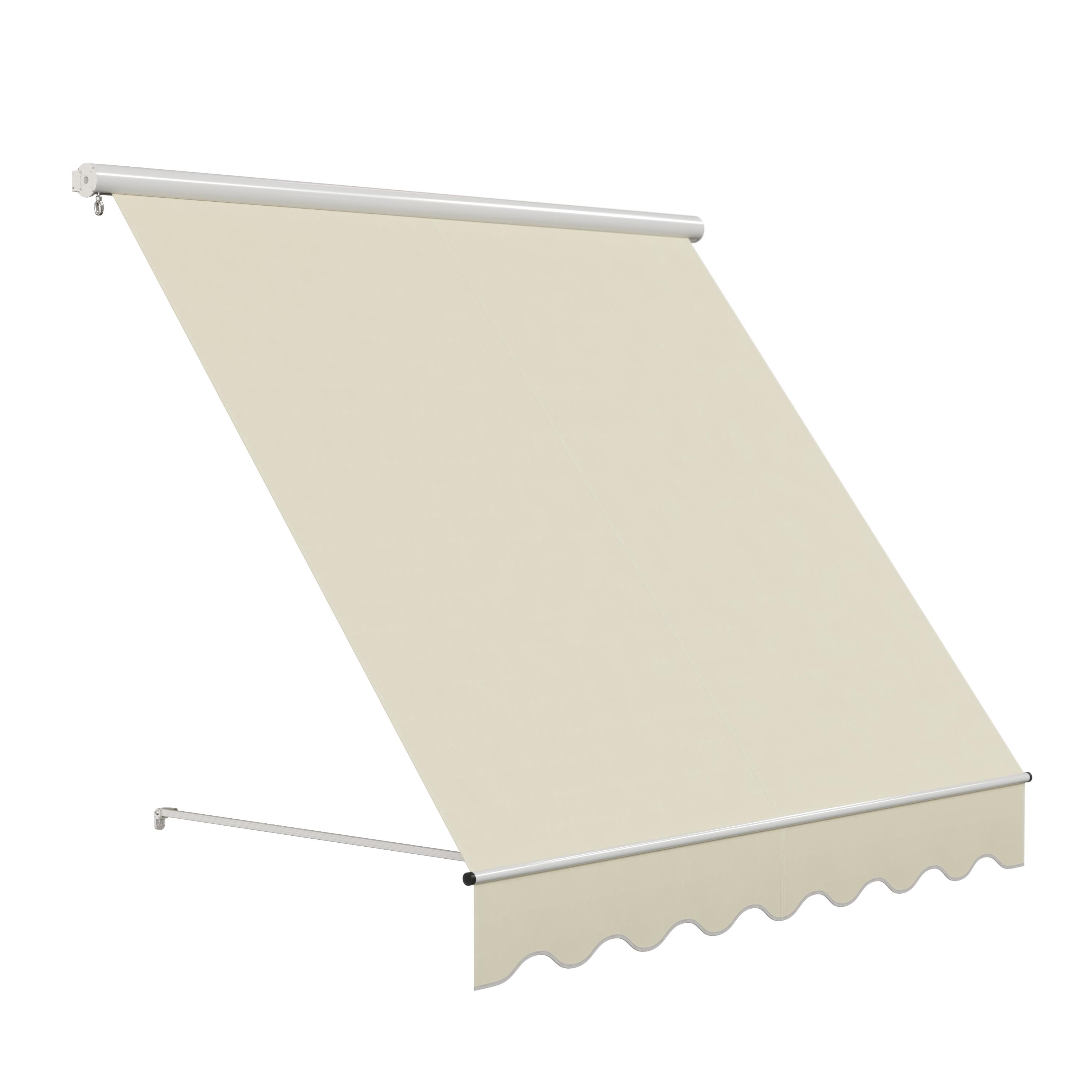Toldo de tela plana com rolo manual semi-caixa branco 2.95x2.5 m liso bege Naterial Balcony - 8