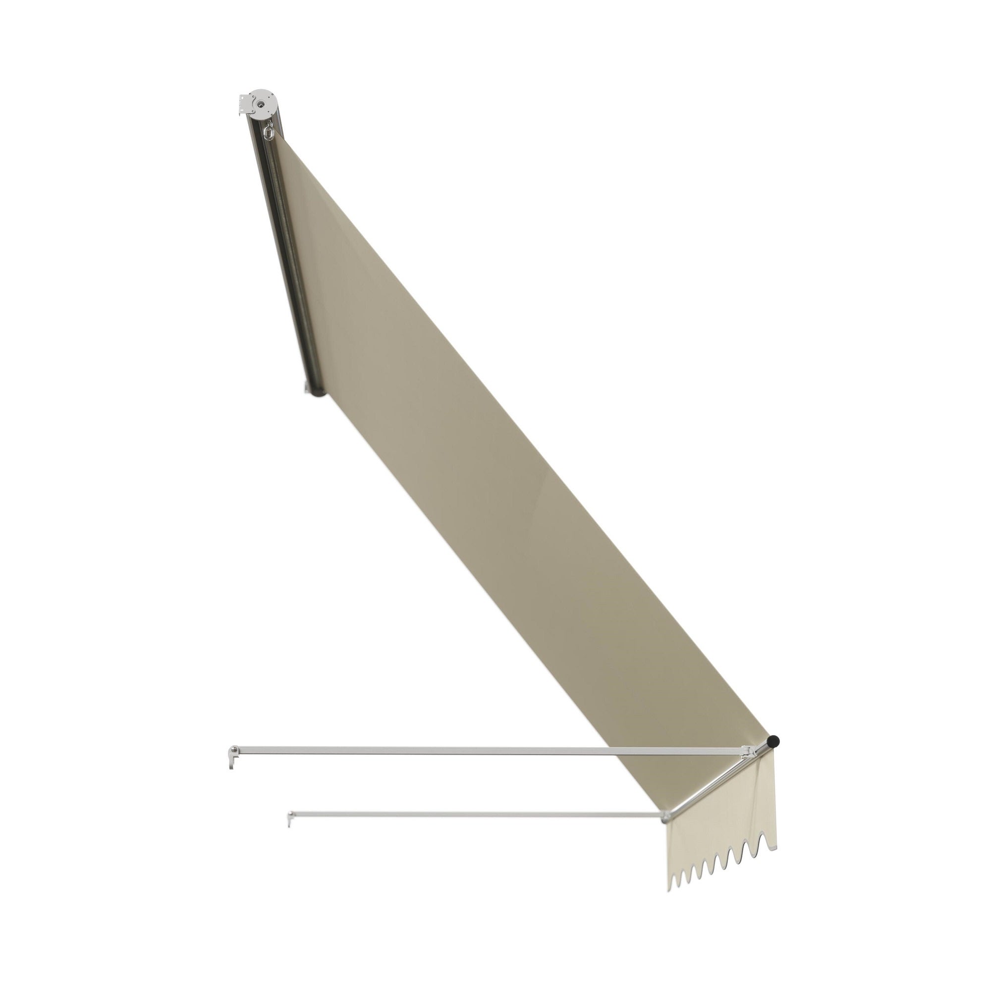 Toldo de tela plana com rolo manual semi-caixa branco 2.95x2.5 m liso bege Naterial Balcony - 7