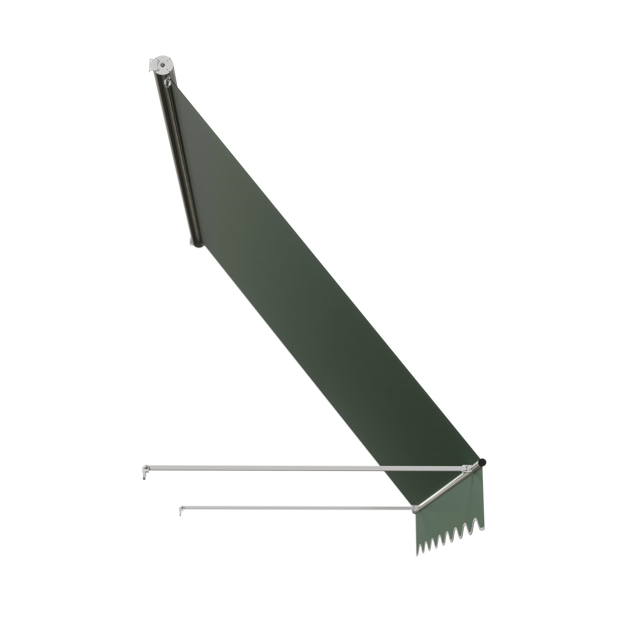 Toldo de tela plana com rolo manual semi-caixa branco 2.95x2.5 m liso verde escuro Naterial Balcony - 3