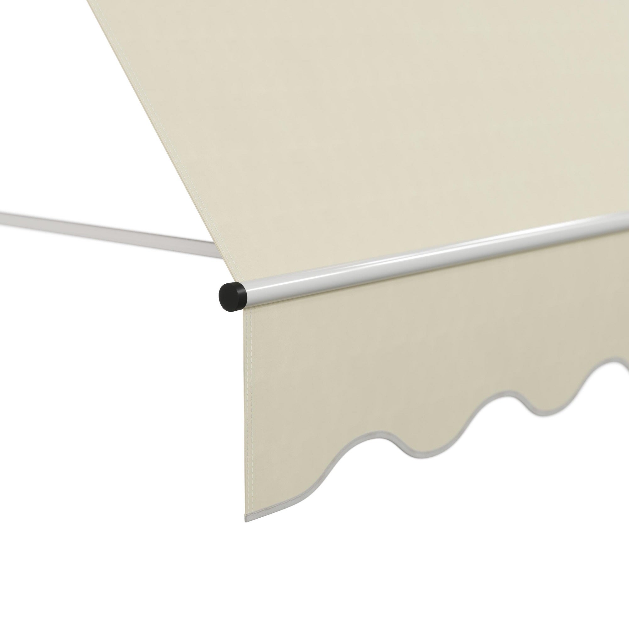 Toldo de tela plana com rolo manual semi-caixa branco 2.95x2.5 m liso bege Naterial Balcony - 6