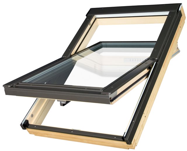 Janela de sótão manual FAKRO FTT U8 THERMO BASCULANTE MADEIRA 55X98CM