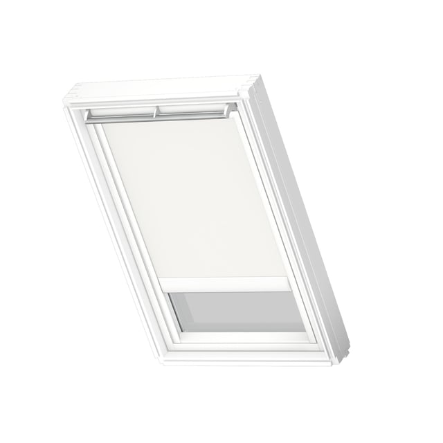 Store fenêtre de toit VELUX occultant manuel blanc DKL MK04 1025SWL, cadre Blanc