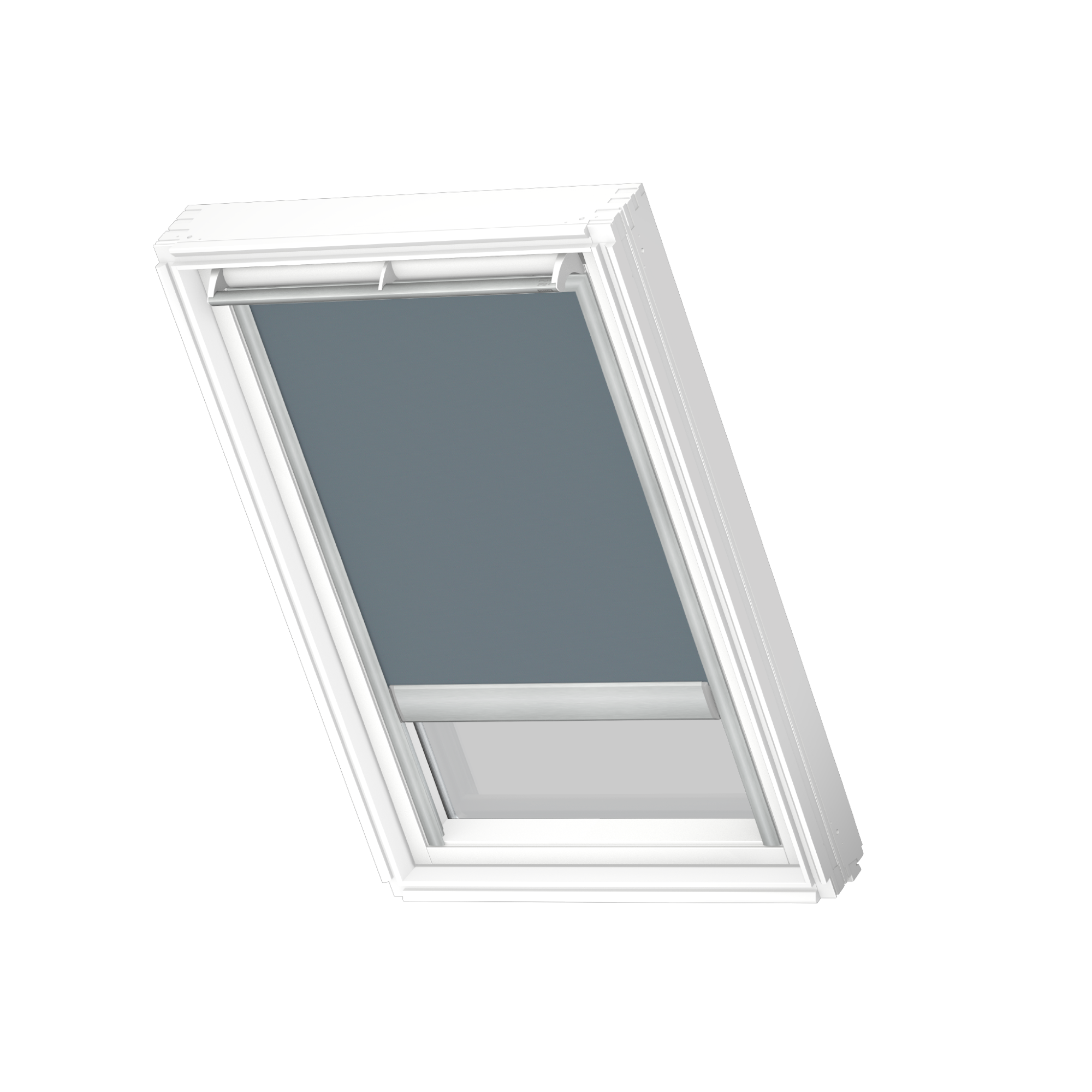 Store VELUX occultant électrique bleu pétrole DML SK06, cadre gris ...