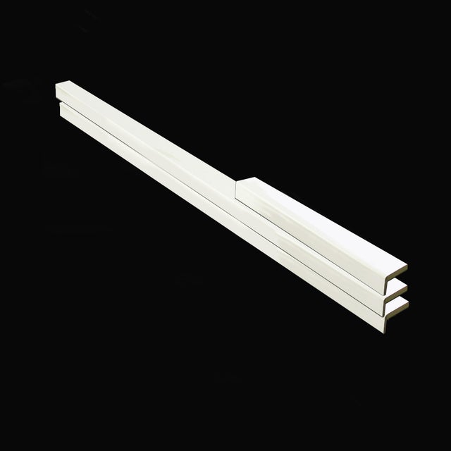 Kit de guarnição aba larga Bilbao lacado 7X1.2 cm branco