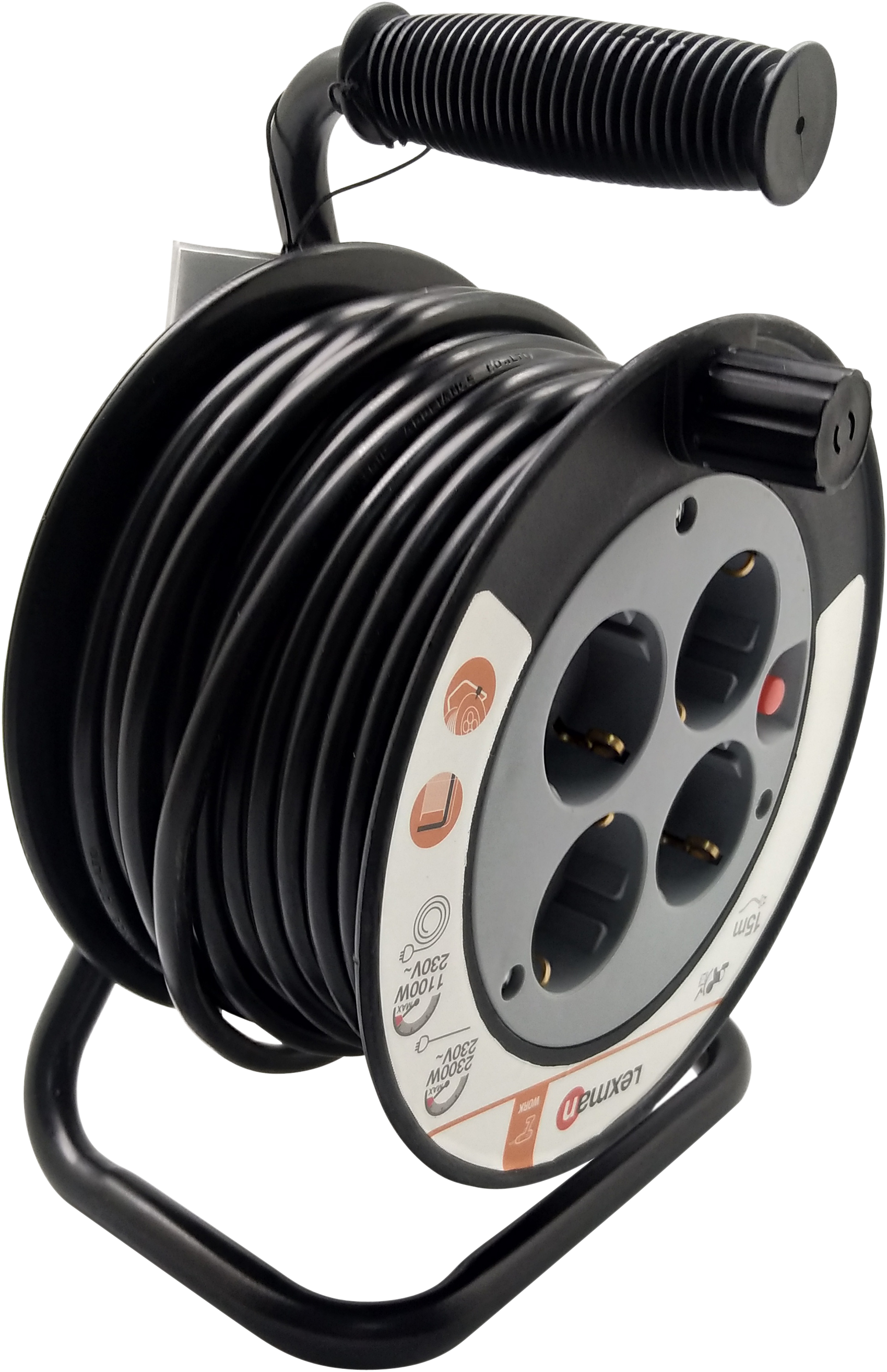 Enrolador LEXMAN 4 TOMADAS VVF 3G1 15M - 5