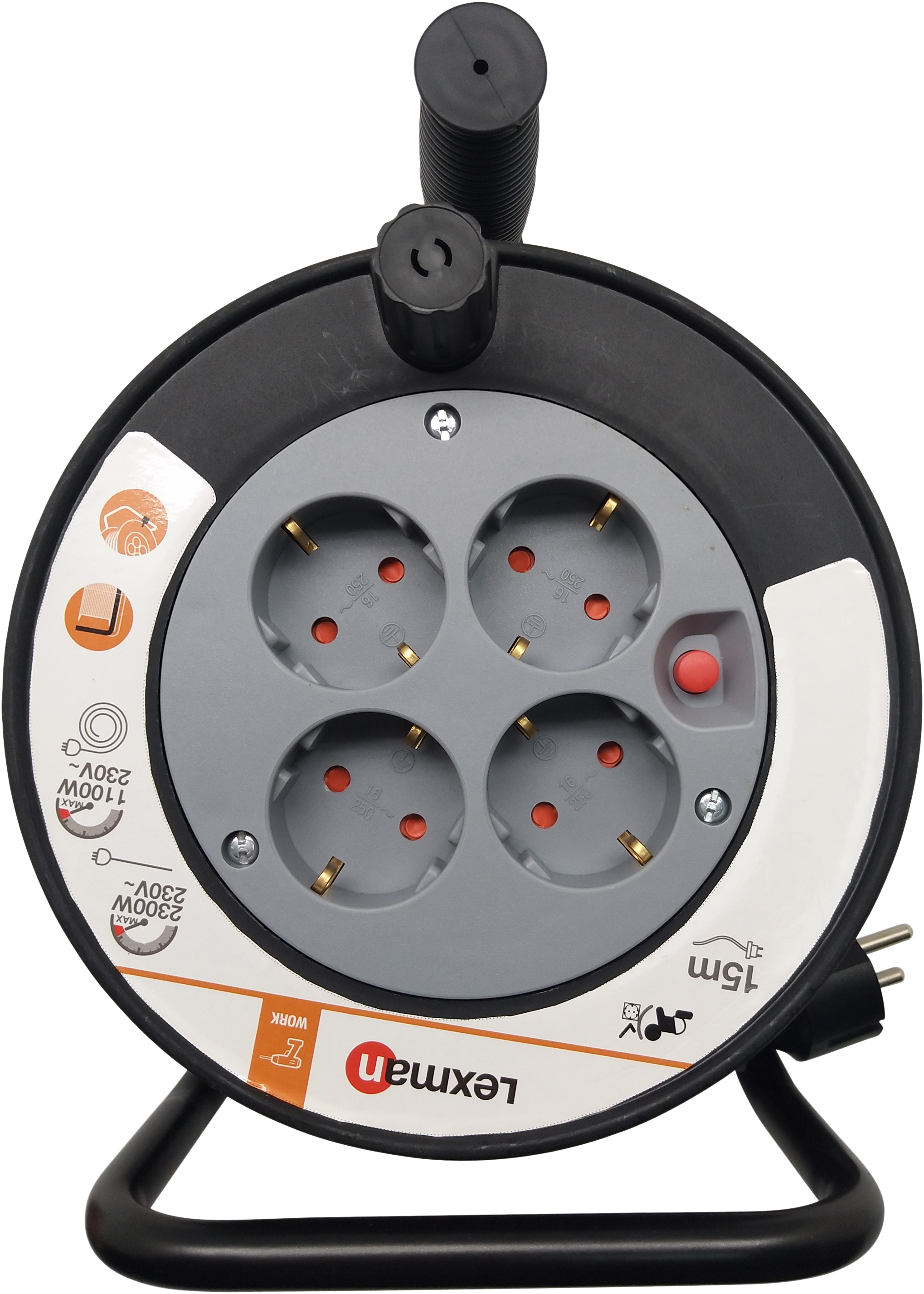 Enrolador LEXMAN 4 TOMADAS VVF 3G1 15M - 2