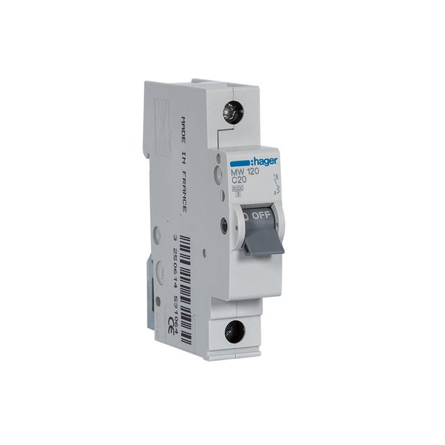 Disjuntor 1p 3ka c hager 20a