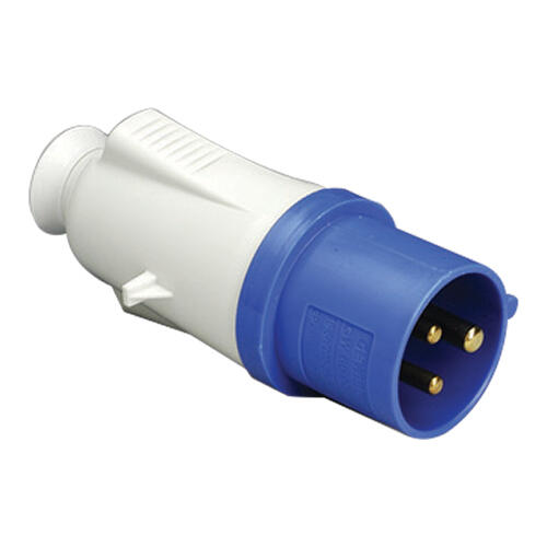 Ficha industrial 2P+T MACHO 32A 230V AZUL