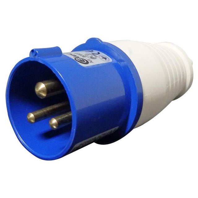 Ficha industrial 2P+T MACHO 16A 230V AZUL
