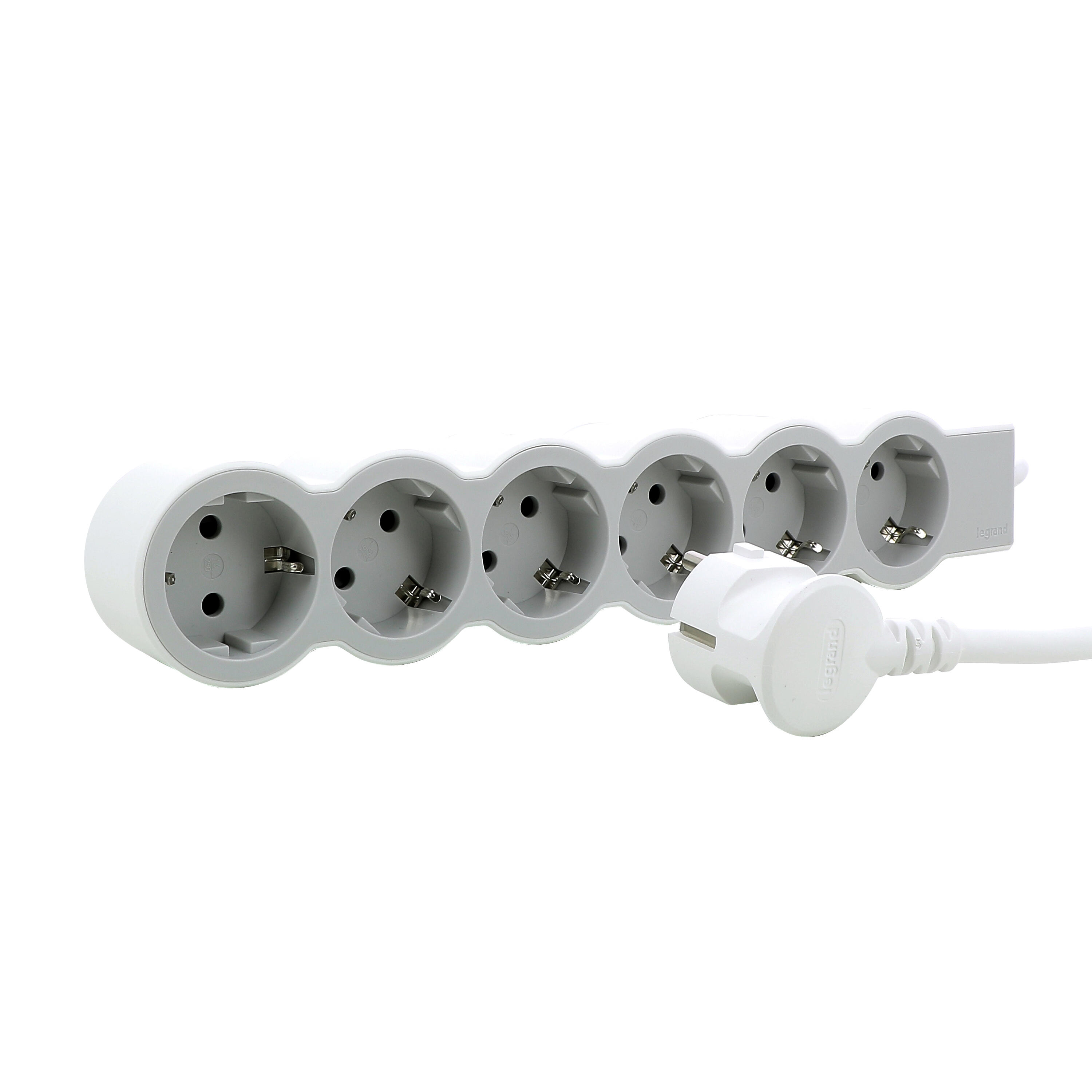 Extensão de 6 tomadas 3m branco/cinzento Legrand - 2