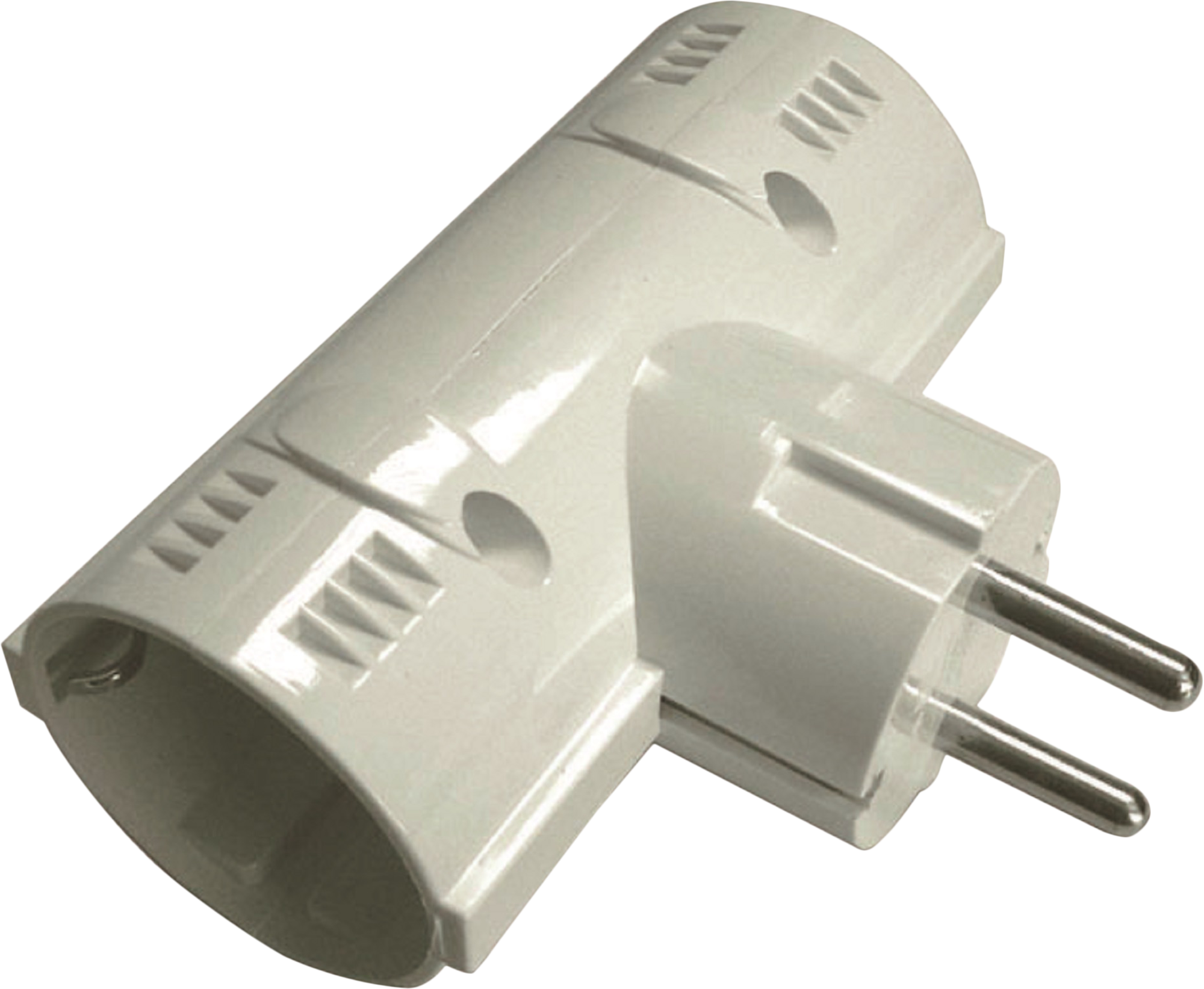 Ficha dupla frontal branco Fontini - 2