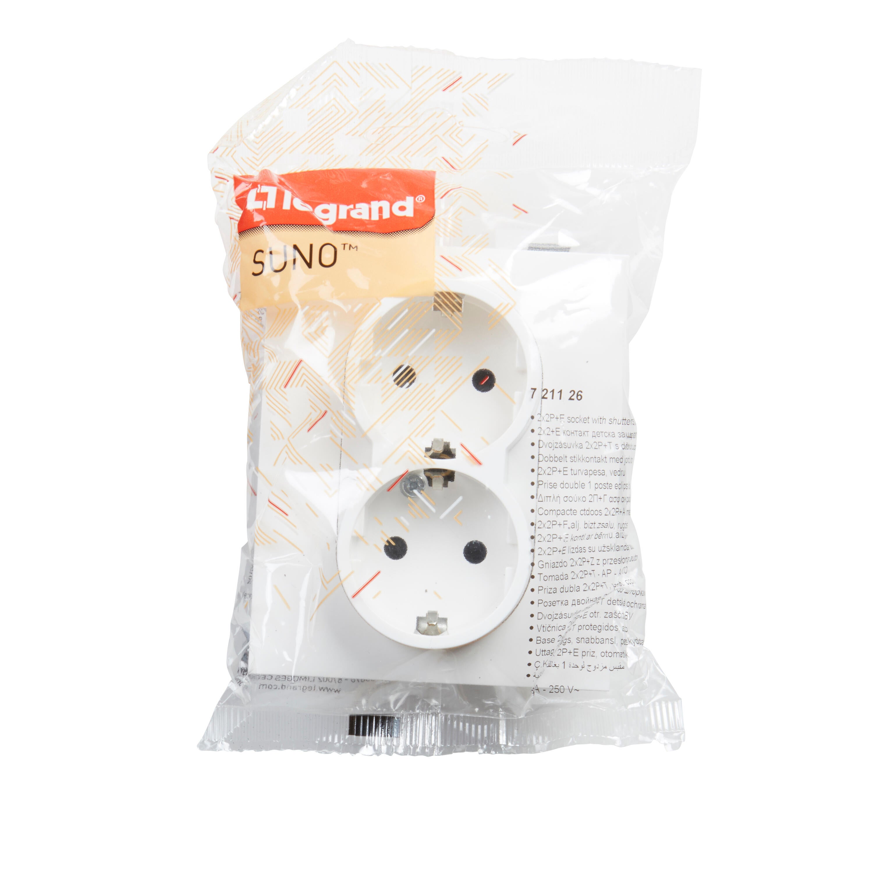 Tomada dupla 2P+T Schuko, 16 A -230 V~ LEGRAND SUNO BRANCO - 5