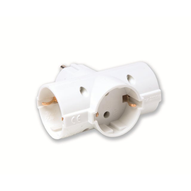 Ficha tripla 250V 10/16A branco