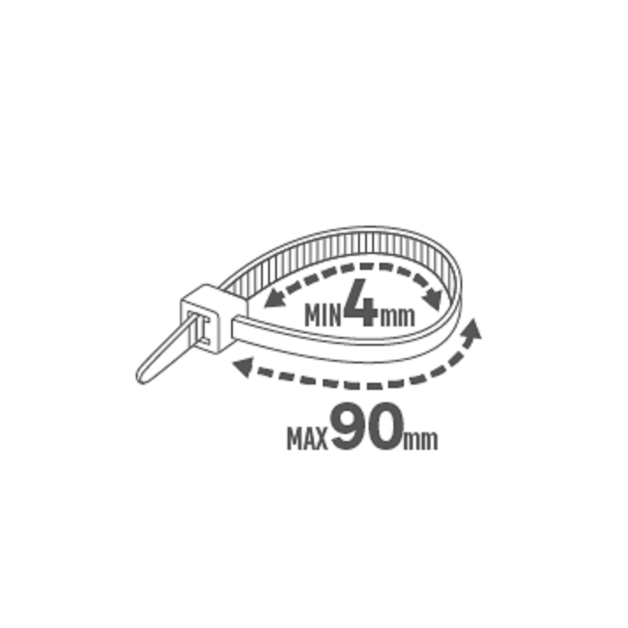 25 abraçadeiras LEXMAN 7.5MM X 350MM BRANCAS - 6