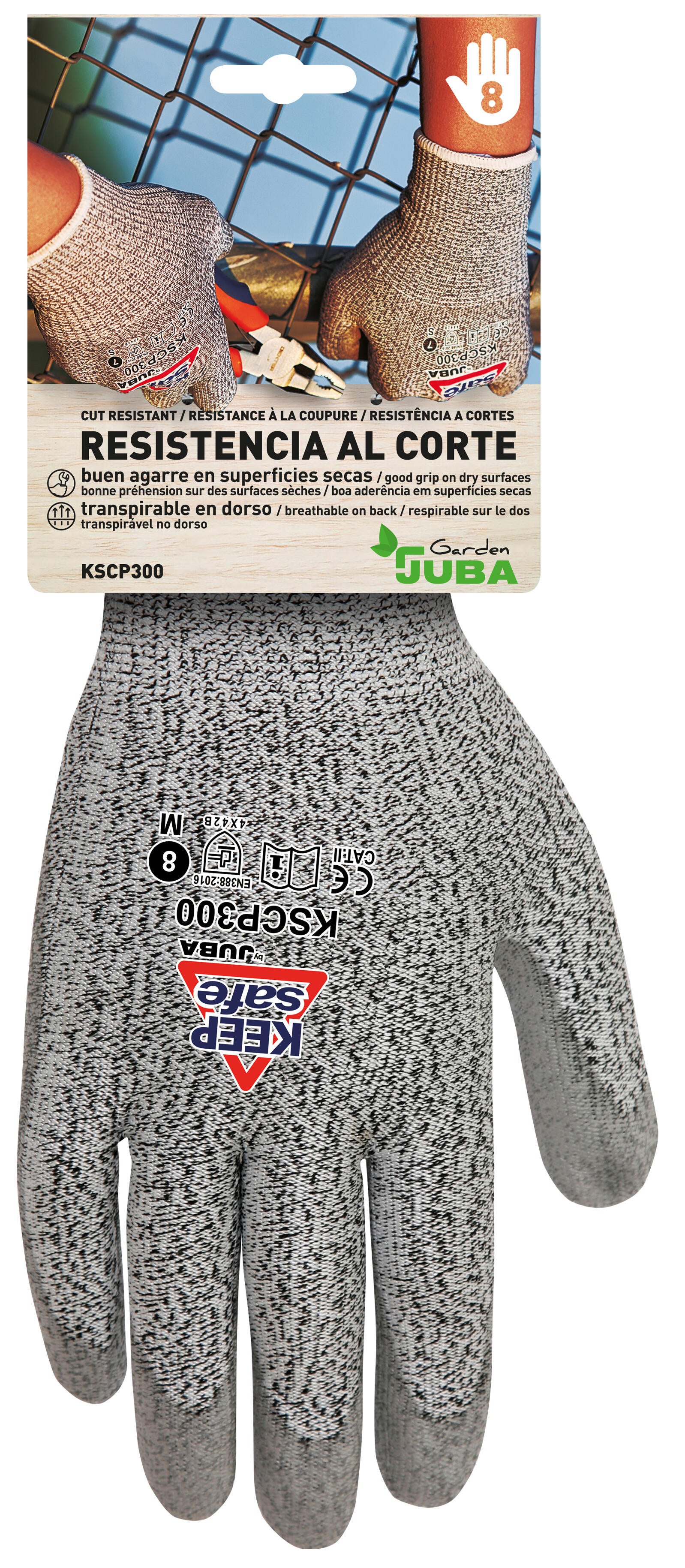 Guantes anticorte JUBA de poliuretano T 7 / S - 4