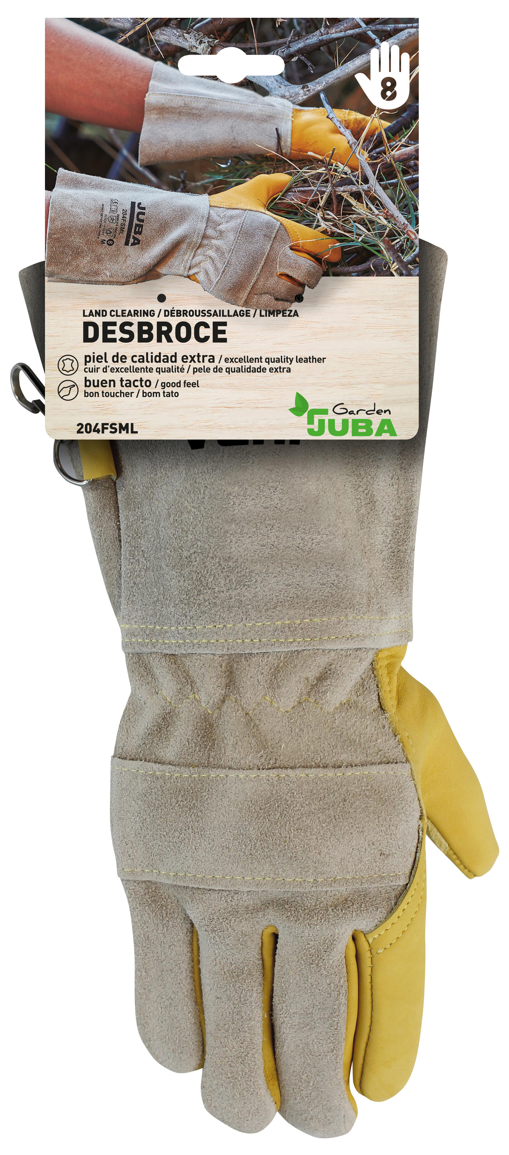Luvas de pele JUBA GARDEN H204FSML/9 T9/L - 2