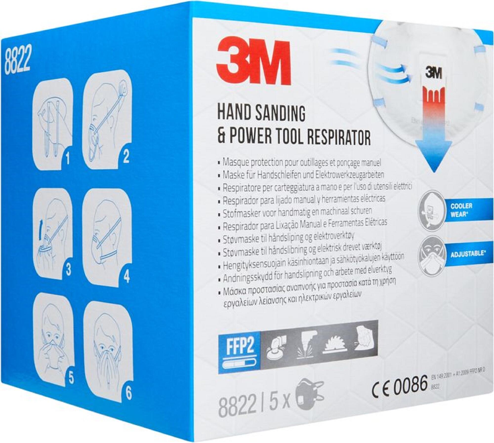 5 máscaras 3M FFP2 VÁLVULA - 5