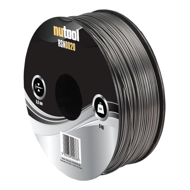 Bobine fio soldar aço fluxado Ø 0,8mm 5 Kg Nutool RSN0020