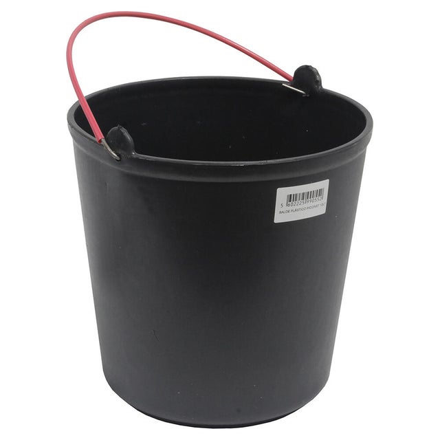 Balde com puxador preto plástico 10L