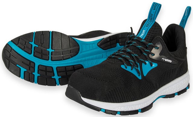 Sapato de segurança preto e azul S1P tamanho 40 Vito Thor