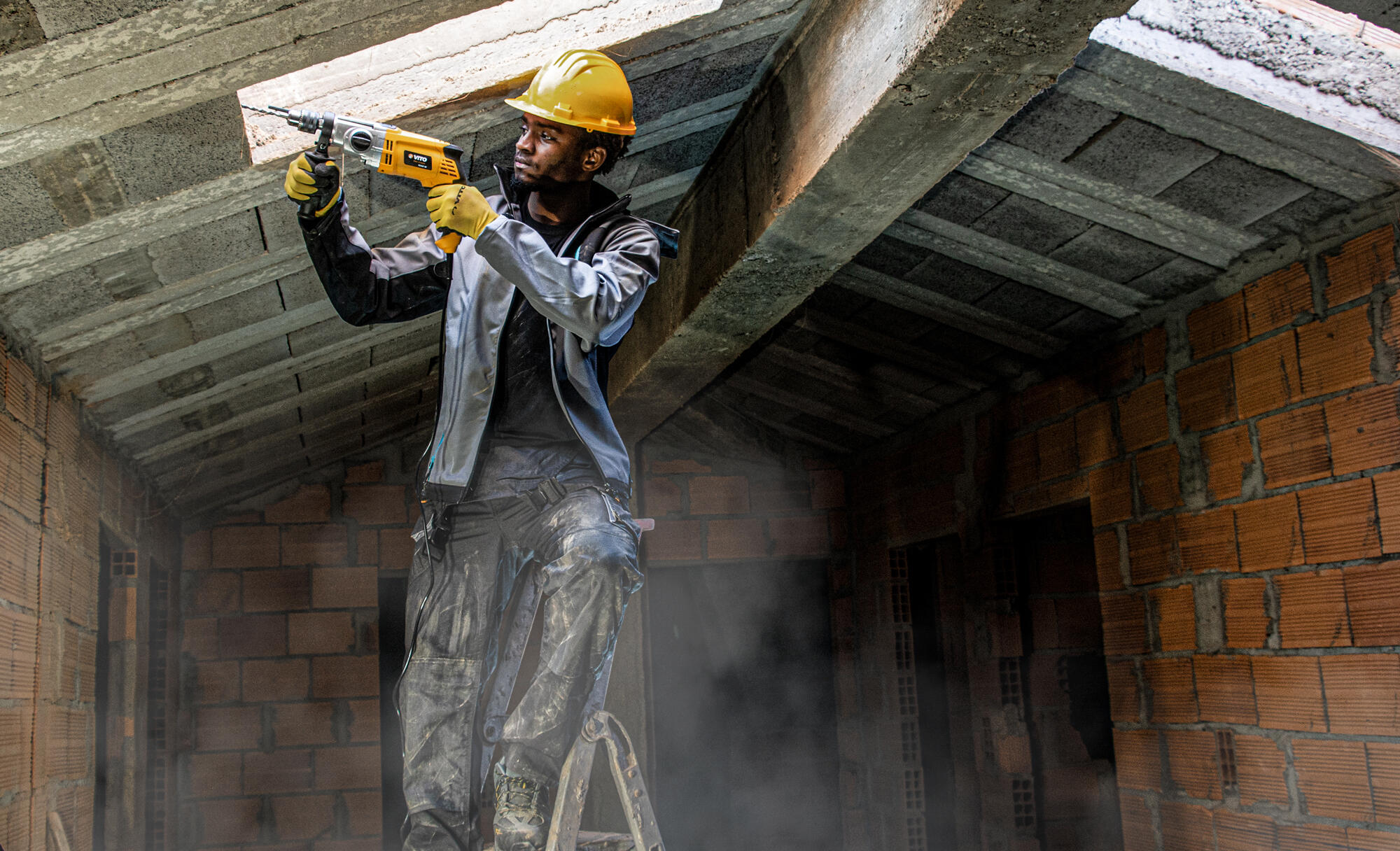 Calças de trabalho cinza tamanho 48 Vito Comfort Plus - 3