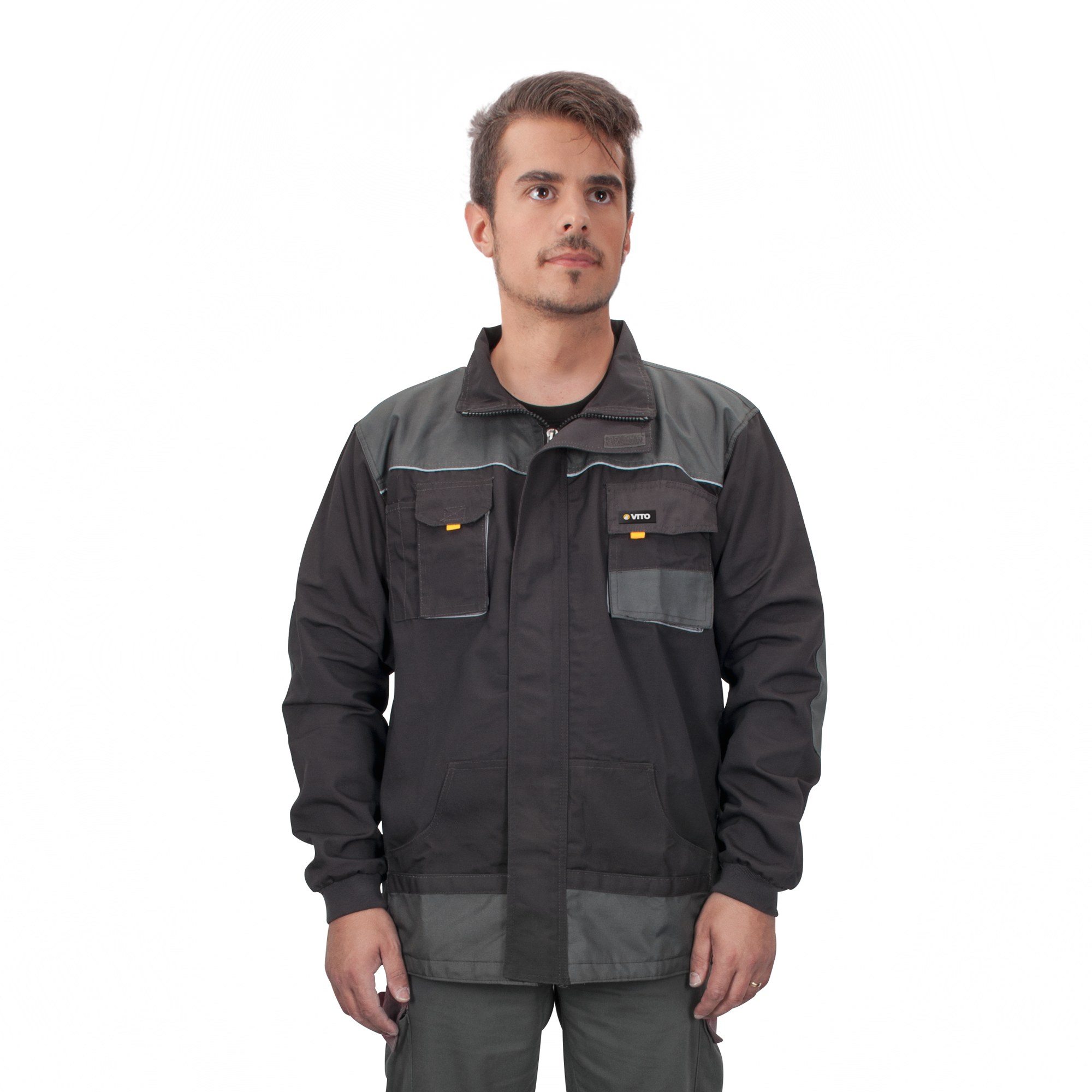 Casaco de trabalho cinza tamanho XXL Vito Comfort Plus - 2
