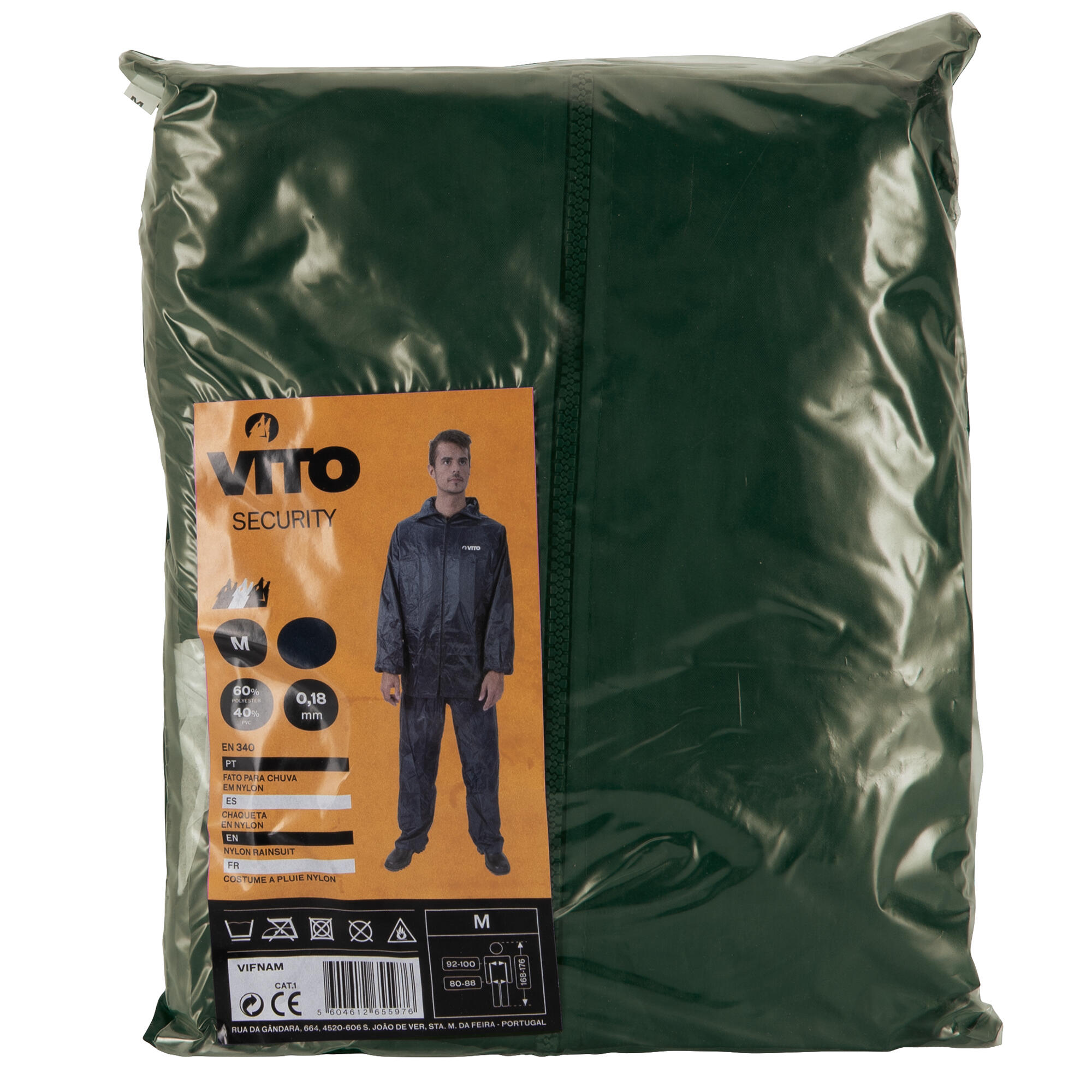 Fato impermeável para chuva verde tamanho L Vito VIFN - 3