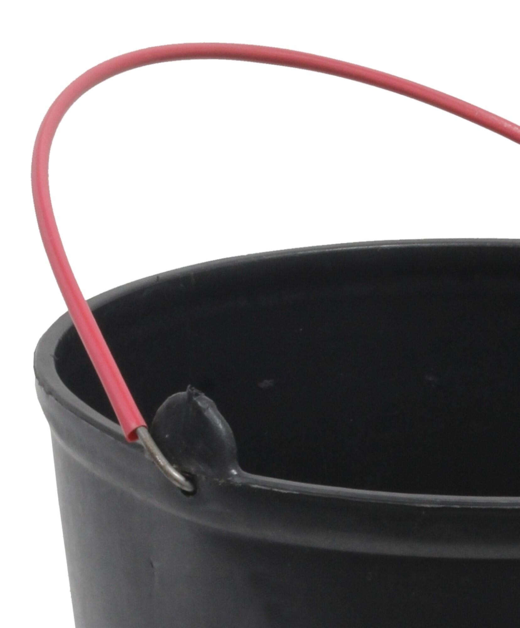 Balde com puxador preto plástico 10L - 2