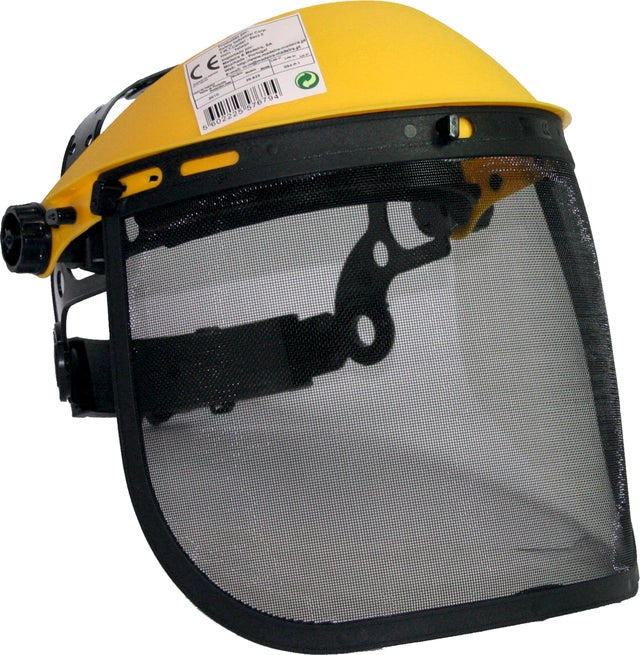 Viseira de proteção em pvc amarelo e preto tamanho único Mader