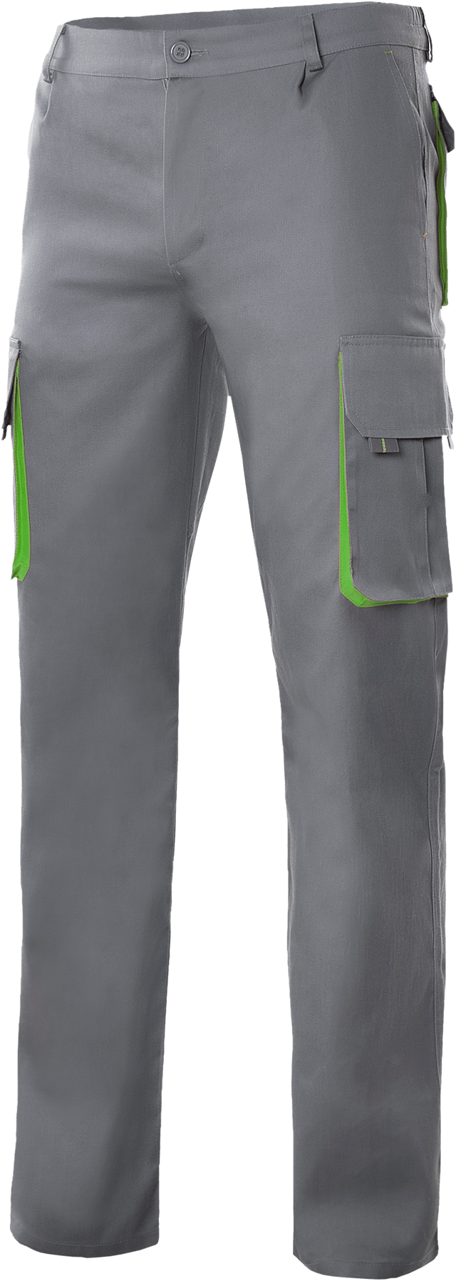 Calças algodão cinza e verde tamanho L 46 Velilla 103004