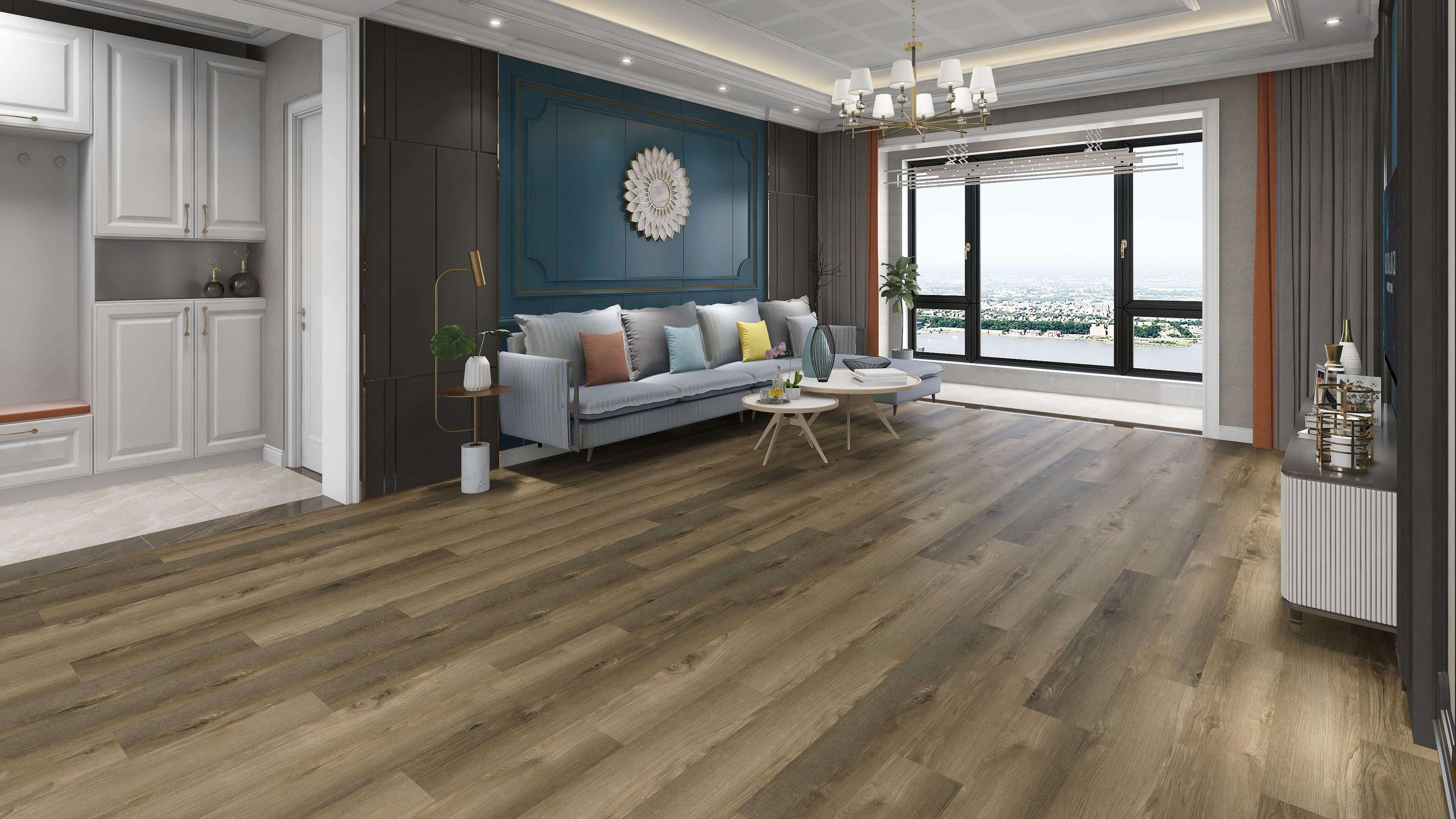 Pavimento vinílico de SPC click flutuante Ribadão Caravel Nina superior 6.5 mm com base NAT357 - 7
