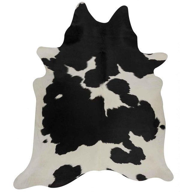 Tapete pele natural PRETO/BRANCO GRANDE