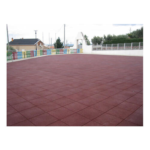 Pavimento de borracha SBR 50X50 CAUTCHU vermelho 20MM - 3
