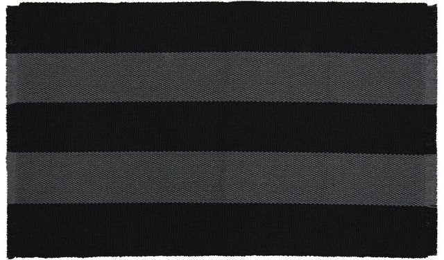 Passadeira algodão MIRA RISCA 60X200CM ANTRACITE/PRETO